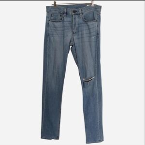 Rag & Bone Medium Wash Standard Issue Fit 1 Skinny Leg Distressed Denim Jeans 32